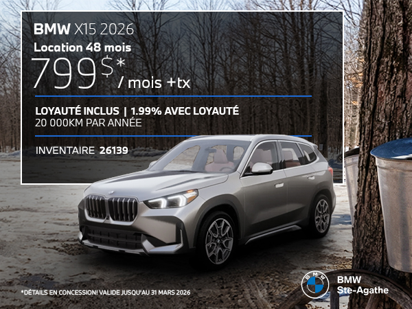 Bannière de BMW X1 2026